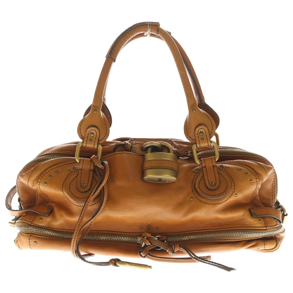 Chloe Paddington Padlock Leather Handbag Brown